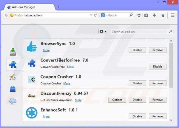 Remove My Smart Homepage browser hijacker from Mozilla Firefox step 1