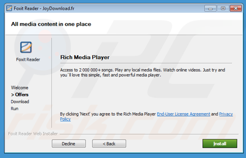 rich media player adware installer