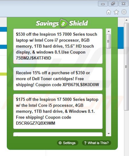 savings shield ads