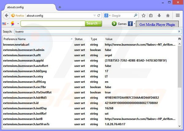 Remove Search-Goal browser hijacker from Mozilla Firefox step 3