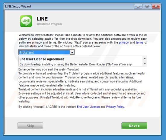 trolatunt adware installer
