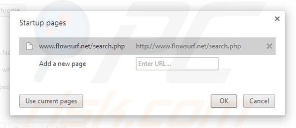 Remove Flowsurf browser hijacker from Google Chrome step 2
