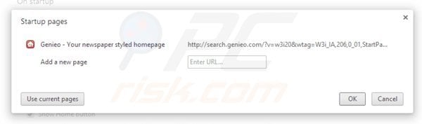 Removing search.genieo.com from Google Chrome homepage