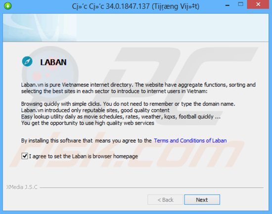 laban.vn browser hijacker installer