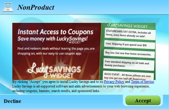 lucky savings adware installer
