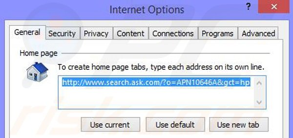Remove Music App browser hijacker from Internet Explorer step 2