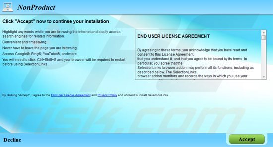 selectionlinks adware installer