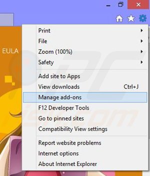 Removing ShopHelper ads from Internet Explorer step 1