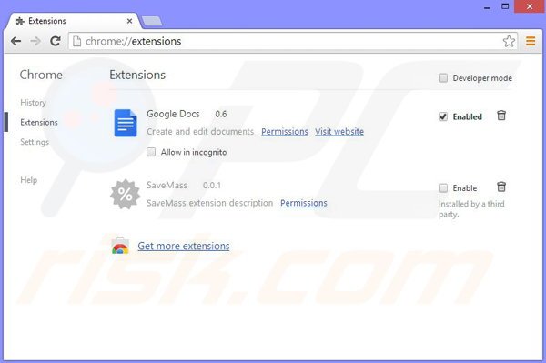 Removing SoftCoup ads from Google Chrome step 2