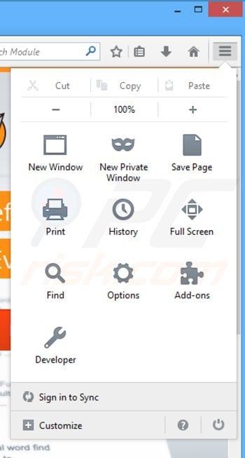 Removing LookThisUp related adware from Mozilla Firefox step 1