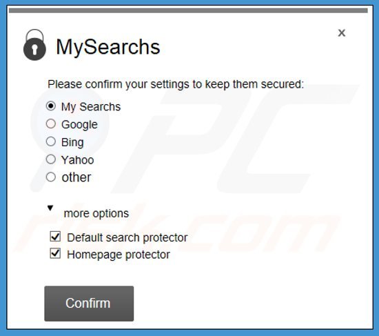 mysearchs browser hijacker settings protect