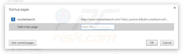 fjernelse mystartsearch.com fra Google Chrome-startside