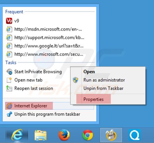 Suppression mystartsearch.com à partir de l'étape cible du raccourci Internet Explorer 1