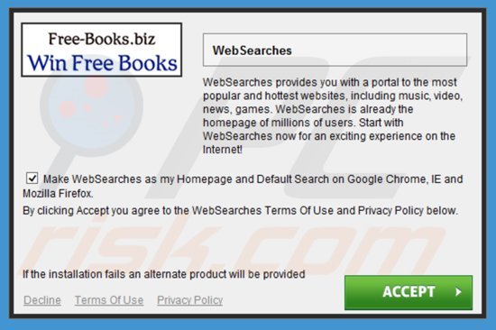 Websearch.searchfix.info browser hijacker distribution