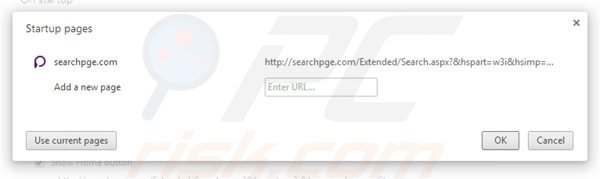 Removing searchpge.com from Google Chrome homepage