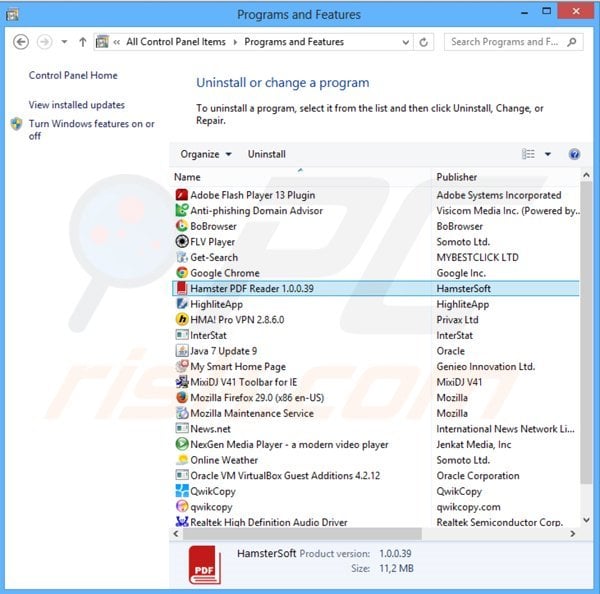 SuperMegaBest adware uninstall via Control Panel