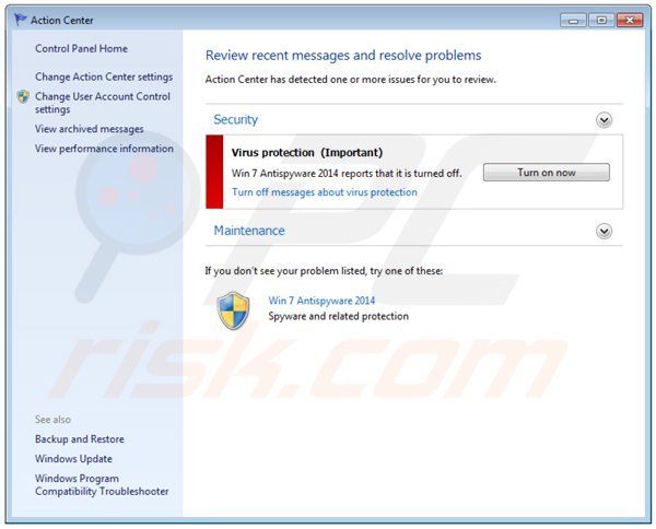 Windows 7 Click To See Antispyware Programs