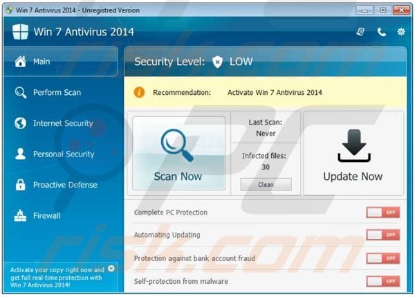 win 7 antivirus 2014 - rogue antivirus program