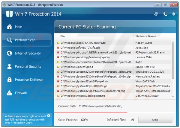 win 7 protection 2014 rogue performing a fake security scan