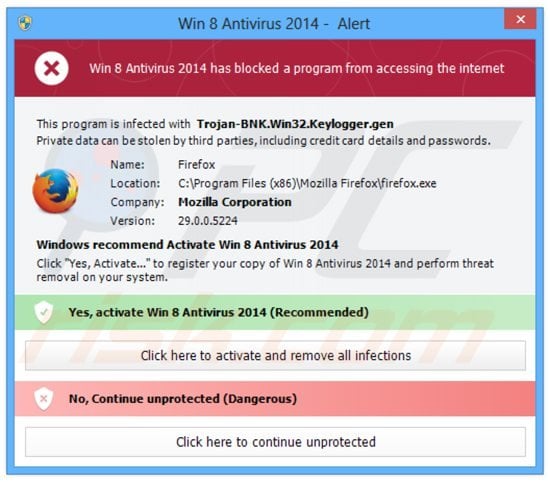 win 8 antivirus 2014 blocking execution of installed programs