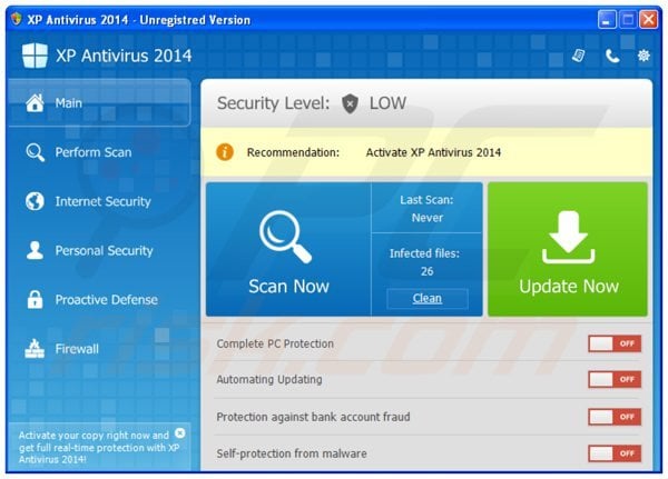 xp antivirus 2014 fake antivirus program