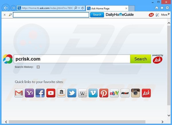 DailyHomeGuide browser hijacker