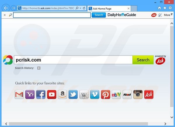 DailyHomeGuide browser hijacker