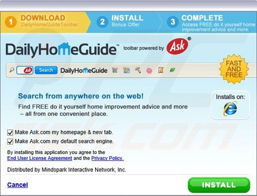 DailyHomeGuide toolbar installer