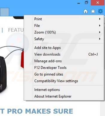 Removing Easy Discount Pro ads from Internet Explorer step 1