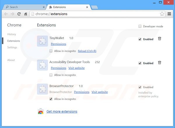 Removing Guard-search.com related Google Chrome extensions