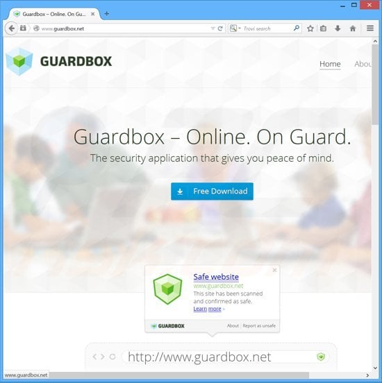 Website used to promote the guard-search.com browser hijacker