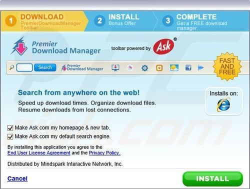 PremierDownloadManager toolbar installer