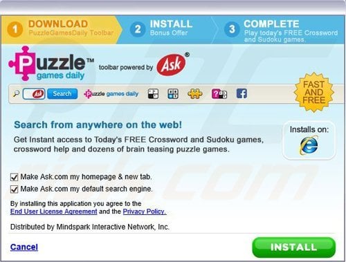 PuzzleGamesDaily toolbar installer