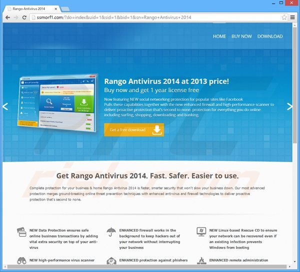 Rogue website used for selling a license key from win 8 protection 2014 fake antivirus