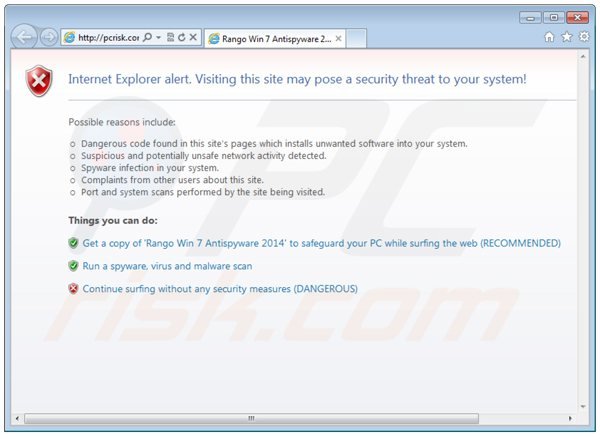 rango win7 antispyware 2014 blocking Internet access