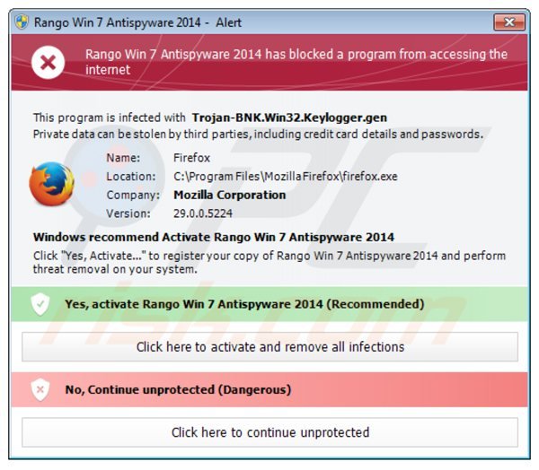 rango win7 antispyware 2014 blocking execution of installed programs