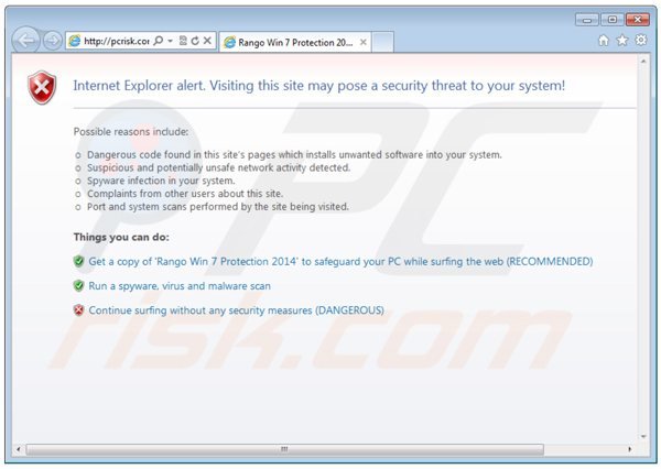 rango win7 protection 2014 blocking Internet access