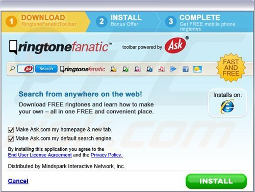 RingtoneFanatic toolbar installer