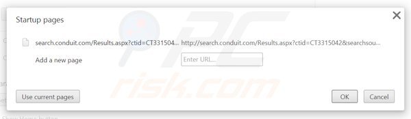 Removing search.conduit.com from Google Chrome homepage