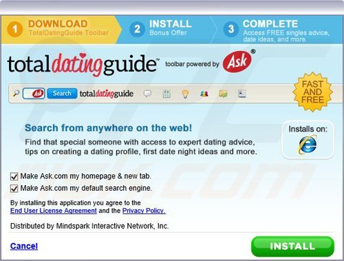 TotalDatingGuide toolbar installer