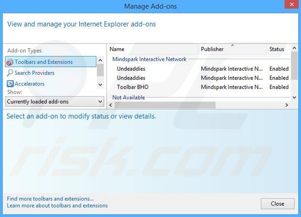 Removing Undeaddies related Internet Explorer extensions