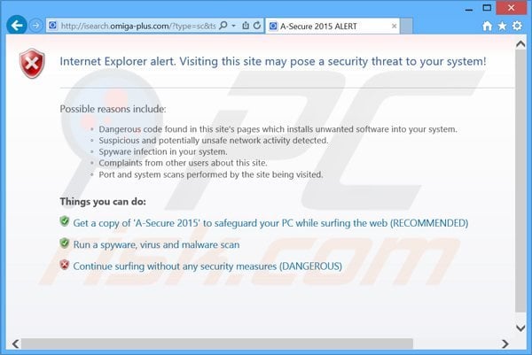 a-secure 2015 rogue antivirus blocking Internet access