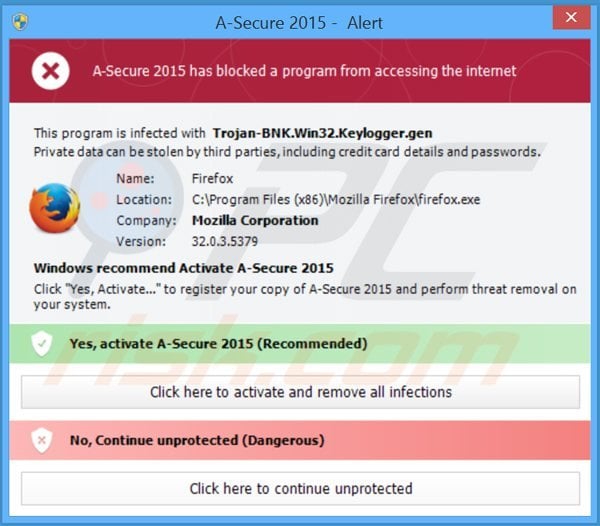 a-secure 2015 blocking execution of installed programs