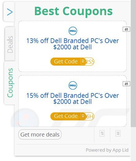 app lid adware generating coupon ads