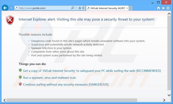 avlab internet security blocking Internet access