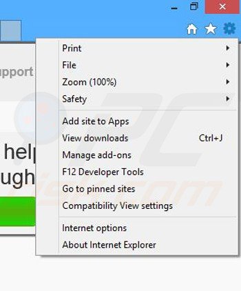 Removing Browser Nail from Internet Explorer step 1