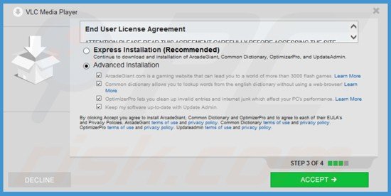 common dictionary adware installer