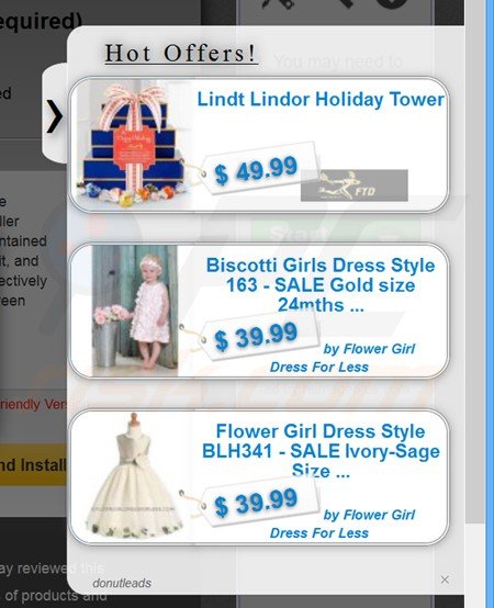 donutleads ads in online shopping websites