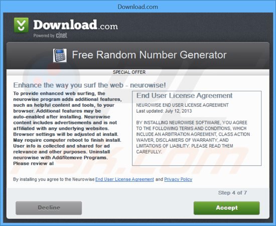 neurowise adware installer