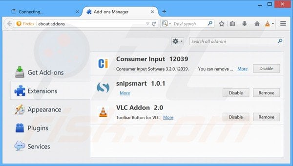 Removing noproblem ads from Mozilla Firefox step 2